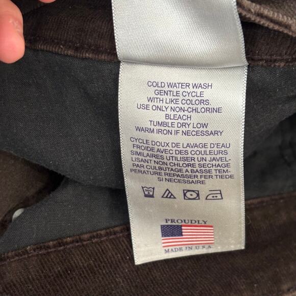 NYJD Corduroy Pants 16 Chocolate Lift Tuck Slimming Academia Whimsigoth Dark - Picture 10 of 10